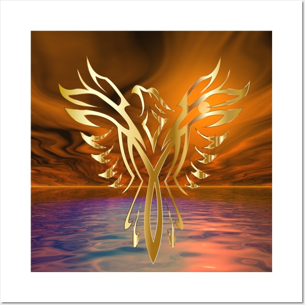 Phoenix Rising Wall Art by icarusismartdesigns